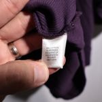 CJ Banks Womens 1X Purple Plaid Collar Quarter Zip Long Sleeve Top Preppy Photo 3