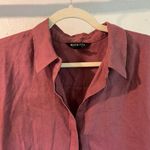 Athleta Tawny Rose Playa Linen Button Front Long Sleeve Oversized Shirt Size XL Photo 3