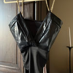 Micas Leather and chain bodysuit Photo 0