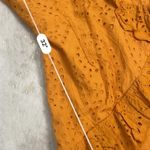 Selfie Leslie  mustard yellow crochet mini eyelet dress Photo 3