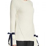 NWT Design 365 Velvet Bow Knit Sweater Pullover Blue Photo 2