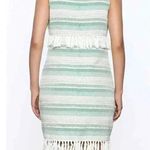 Cupcakes & Cashmere | Mint & Cream Martini Tassel Shift Dress Size Small S Green Photo 3