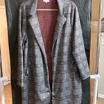 MELLODAY  Woman’s Gray Plaid Blazer Business Casual Office Career. Photo 0