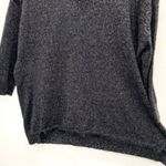 a.n.a Women's Metallic Black Silver Knit Top Photo 6