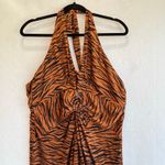 Anthropologie halter maxi dress XL tiger print sleeveless boho resort style Photo 4
