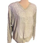 Vtg 80s earthy linen Ib Diffusion sweater Tan Size 2X Photo 0