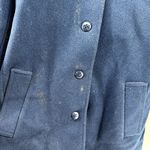 Pendleton Vintage  Wool Peacoat 70s Button Down Hand Pockets Navy Blue Medium Photo 3