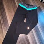 Black and Teal Yoga Pants Size M Photo 0