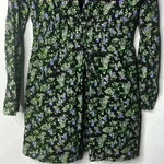 ZARA  Textured Weave Floral Mini Black Cottagecore Dress Medium Photo 2