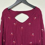 Free People NWOT  Oxford Embroidered Mini Dress in Plum combo color Photo 4