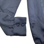 Abercrombie & Fitch NWT  Satin Black Dressy Bodysuit Blouse Top Large Photo 2