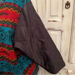 Woolrich Southwestern Wool Duck Coat Liner Boho Vintage Quilted Jacket USA L Photo 4