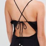 Free People More Than A Mini Gauze Tie-Back Mini Dress Black Sz L/G NWT Photo 2