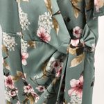 If By Sea Puff Sleeve Mint Floral Side Tie Dress size Small Photo 4