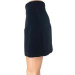 ZARA Women's Black Velvet Velour High Waisted Midi A-line Pencil Skort Skirt M Photo 1