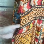 Haute Hippie  Tribal Aztec Wide Leg Linen Blend Jumpsuit Medium Boho Sleeveless Photo 5