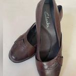 Clarks Brown Comfort Flats Heels Loafer Clogs Shoes Photo 0