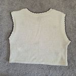 Star Wars x Zara Womens Crochet Cropped Vest Size SMALL Cream Knit Yoda Photo 4