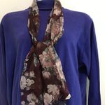 Accessory Street Sheer Scarf Vintage Big Flower Photo 2