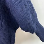 Military Hippie Felicity Faux Fur Batwing Cardigan Dark Blue Photo 3