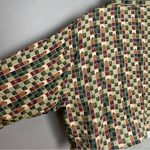 Vintage Blouse DIY Crop Top‎ Block Pattern Long Sleeve Funky Button Photo 12