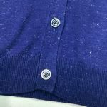 Nicole Miller Original Front Button Close Cardigan Cobalt Blue Metallic Yarn Photo 4