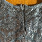 Anthropologie Moth by Grey Cotton Sweater with Silver Appliqué Baroque Design, S Photo 7