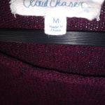 Cloud Chaser  M Sweater Knit Layered Top in Maroon Plaid Trim Photo 6