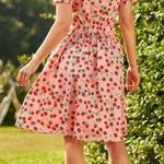Modcloth What's the Scoop? A-Line Dress Strawberries Spring Size Medium NEW Photo 1