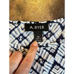A Byer A. Byer Women’s Geometric Blouse Lace Sleeves Size M Photo 10