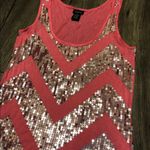 Rue 21 Sequined Chevron Summer Tank Top Shirt BLING Photo 2
