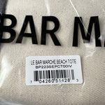 Le Bar Marche La Plage Limited Edition Canvas Tote Beach Pool Bag Oversized Brown Photo 9