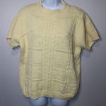 Orvis Yellow  Shortsleeve Sweater Size Medium Photo 0