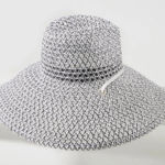 Open Edit  Structured Straw Sun Hat  Wide Brim Geometric Weave Photo 0