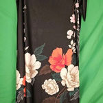 Vintage Malihini Hawaii Black Floral Hawaiian Sarong‎ Wrap Maxi Skirt 1 Large XL Photo 0