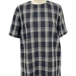 Proenza Schouler  Black Plaid Short Sleeve Structured Top Size‎ US 6 Photo 0
