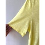 Chico's Tee Shirt Short Sleeve Neon Yellow V Neck Stretch Side Slits, Size M Photo 6