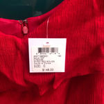 Club Monaco NWT  RED AKUA RUFFLE TOP Photo 2