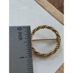 Vintage Gold Tone Leaf & Beaded Circle Brooch Set Photo 9