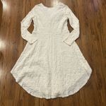 Mia Joy Dress Womens Medium Ruffle Cream Long Sleeve Stretch Joyfolie Lined Photo 7