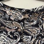 J. Jill women’s sz medium black floral paisley long sleeve pullover shirt dress Photo 4