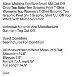 Metal Mulisha Top Size Small SM Cut Off Crop Top Baby Tee Graphic Print T-Shirt Women's Photo 1