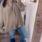 Skies Are Blue  brown floral long sleeve button down shirt size 1X Photo 1