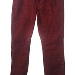 Lucky Brand Lolita Skinny Jeans Burgundy Red Floral Print Denim Size 26 Photo 0