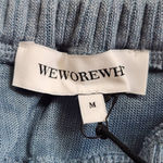 We Wore What  Blue Halter Crop Top Size Medium NWT Tie Neck Halter Top Photo 8