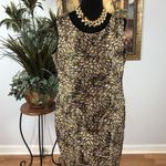 Le Suit  Women’s Sleeveless Sheath Dress Size 12 Lined Mob Wife Animal Print Photo 0