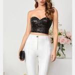 SheIn NWT! Bai Sz L Fabulous High Waisted Off White Pants Photo 2