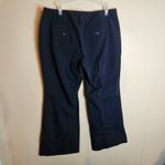 New York & Company Stretch Y2K 10P Navy Blue Pinstripe Wide Leg Pants Photo 1