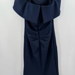 XScape Dress SZ 10 Ruffle Off The Shoulder Gown Evening Wedding Formal Navy NWT Photo 11