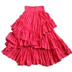 Free People Strapless Tiered Smocked Top Dress Flowy Midi Length Size Small Photo 4